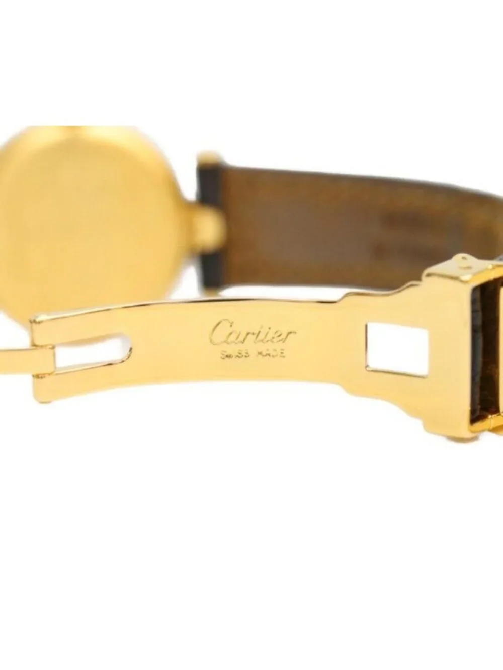 Cartier 925 Must Vendeme Vermeil SM Center Gray Flying Roman Dial